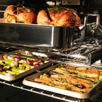 ZLINE Autograph 30" Professional True Convection Double Wall Oven with Air Fry and Self Clean in Satin Stainless Steel with Polished Nickel Helix Handles, WADSZ-30-KPN