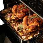 ZLINE Autograph 30" Professional True Convection Single Wall Oven with Air Fry and Self Clean in Satin Stainless Steel with Champagne Bronze Helix Handle, WASSZ-30-KCB