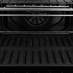 ZLINE Autograph 30" Professional True Convection Single Wall Oven with Air Fry and Self Clean in Satin Stainless Steel with Champagne Bronze Helix Handle, WASSZ-30-KCB