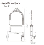 ZLINE Autograph Sierra Pull Down Spring Single Handle Kitchen Faucet in Matte Black and Champagne Bronze, SRA-KF-ZMBCB