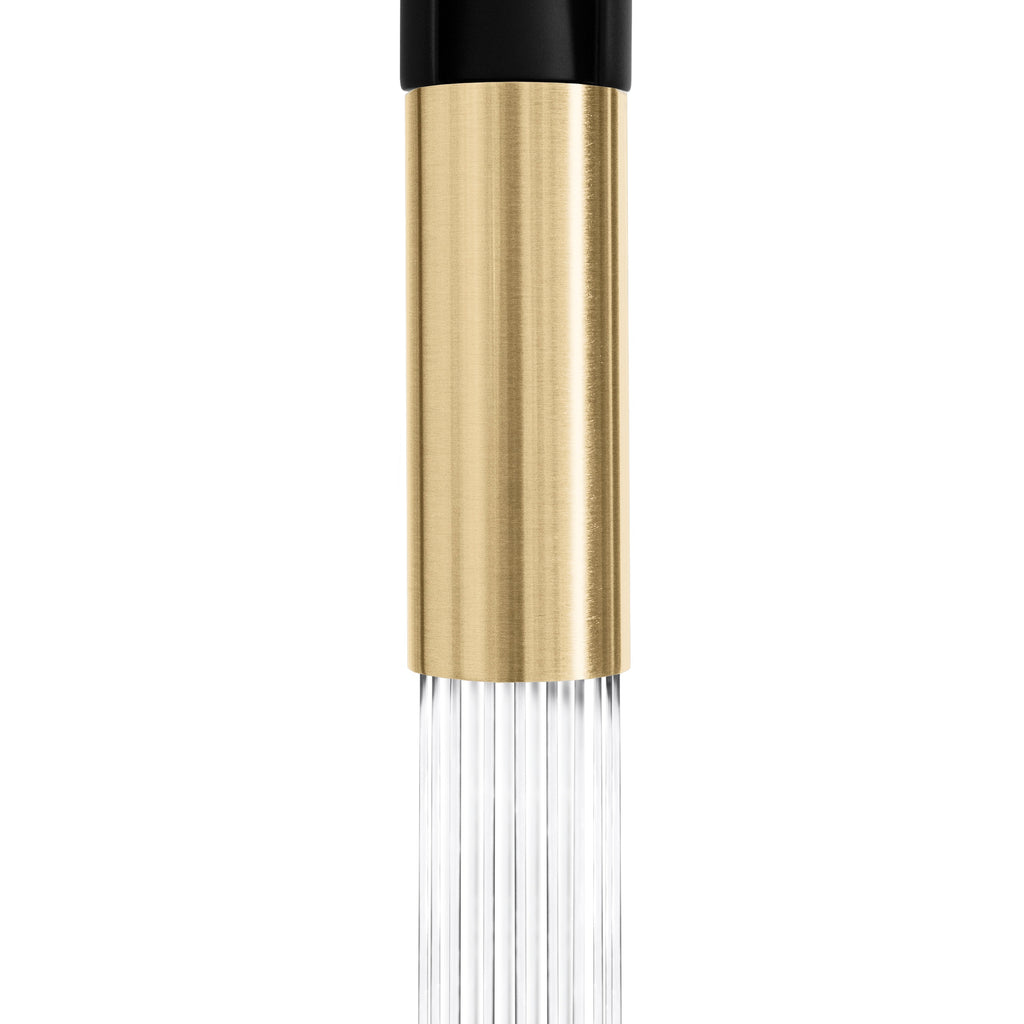 ZLINE Autograph Sierra Pull Down Spring Single Handle Kitchen Faucet in Matte Black and Champagne Bronze, SRA-KF-ZMBCB