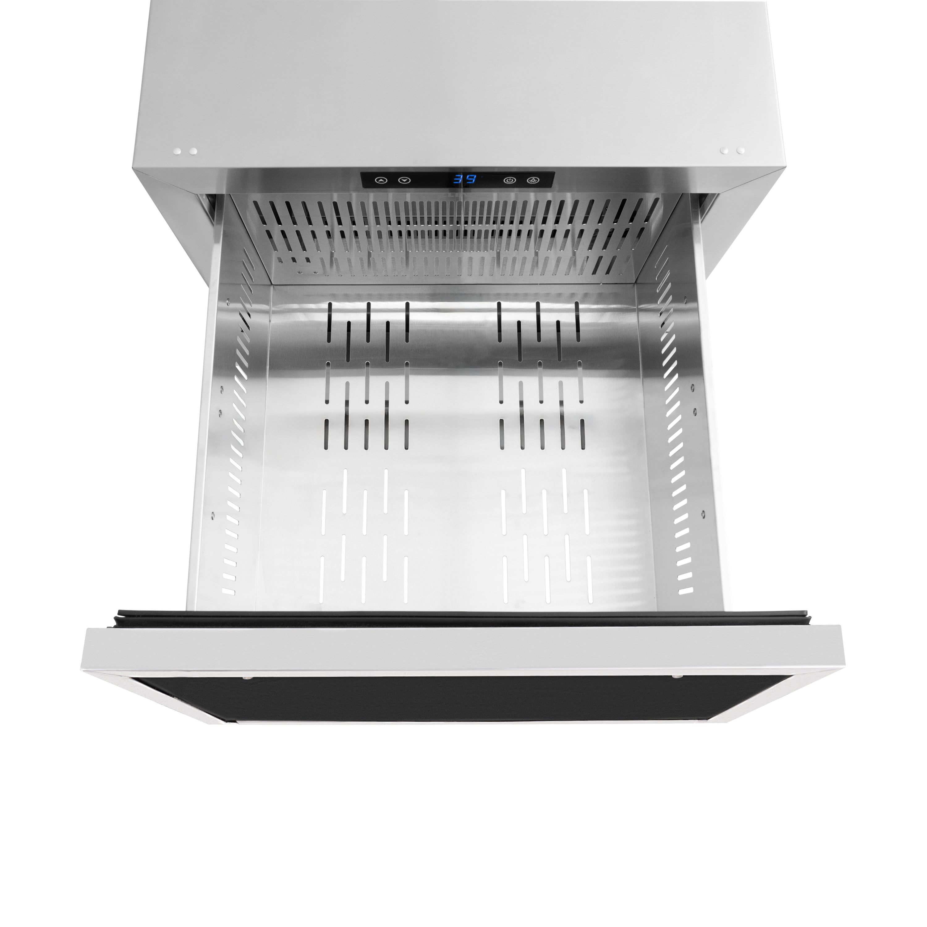 ZLINE 24-Inch Refrigerator Drawer 4.6 cu. ft. 168-Can Capacity Outdoor-Rated Panel-Ready Polished Gold Handles (RDSPOZ-24-G)