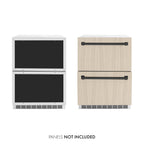 ZLINE 24 in. Refrigerator Drawer 4.6 cu. ft. Outdoor Rated Panel Ready Matte Black Handles (RDSPOZ-24-MB)