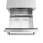 ZLINE 24 in. Outdoor Dual Refrigerator Drawer 168 Can Capacity Stainless Steel Doors Polished Nickel Helix Handles (RDSOZ-ST-24-KPN)