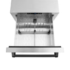 ZLINE 24 in. Refrigerator Drawer 4.6 cu. ft. 168 Can Capacity Outdoor-Rated Stainless Steel Matte Black Handles (RDSOZ-ST-24-MB)