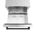 ZLINE 24 in. Refrigerator Drawer 4.6 cu. ft. 168 Can Capacity Outdoor-Rated Stainless Steel Matte Black Handles (RDSOZ-ST-24-MB)