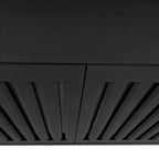ZLINE 30 Inch Wall Mount Range Hood Convertible Vent Black Stainless Steel 4-Speed LED Lighting (BSKBN-30)