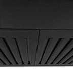 ZLINE 48 in. Wall Mount Range Hood Convertible Black Stainless Steel 400 CFM with Charcoal Filters (BSKBN-CF-48)