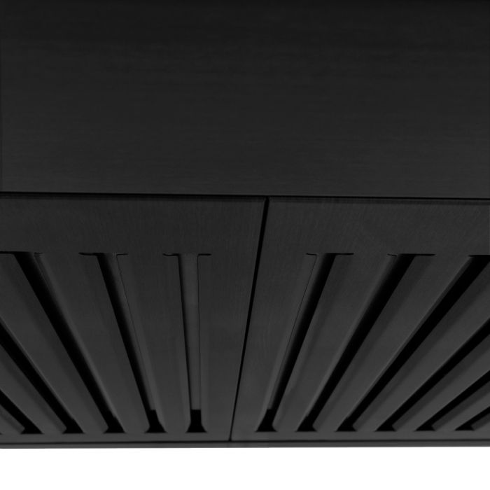 ZLINE 48 in. Wall Mount Range Hood Convertible Vent Black Stainless Steel 400 CFM (BSKBN-48)