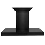 ZLINE 36 in Wall Mount Range Hood Convertible Vent Black Stainless Steel Crown Molding (BSKENCRN-36)