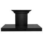 ZLINE 36 in. Wall Mount Range Hood 400 CFM Black Stainless Steel Bluetooth Crown Molding (BSKENCRN-BT-36)