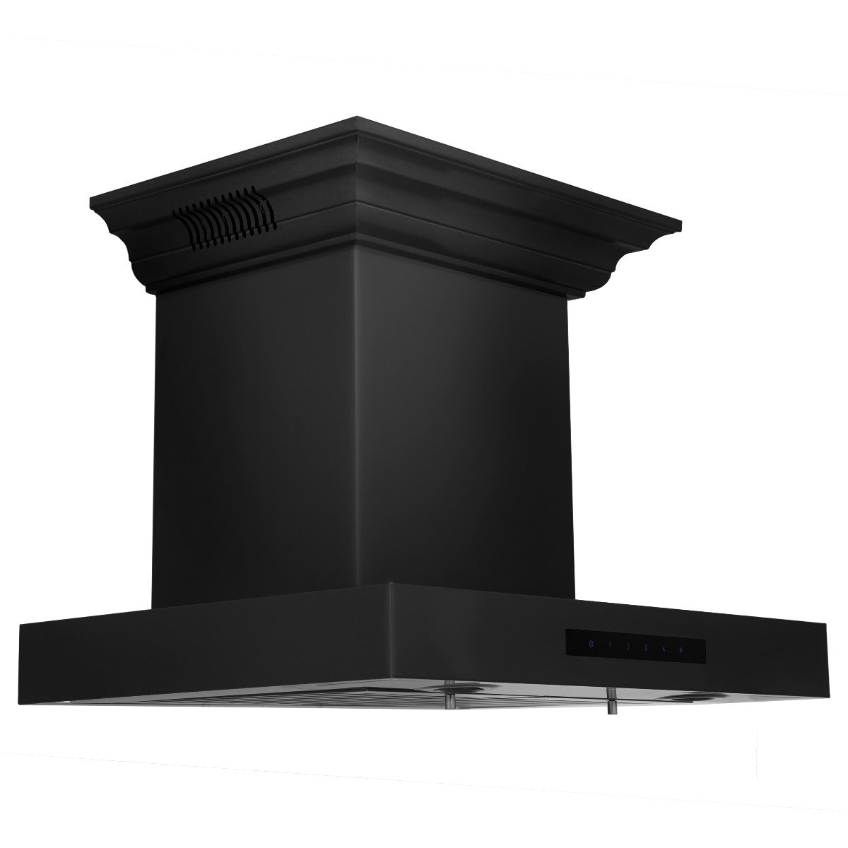 ZLINE 24 in Wall Mount Range Hood 400 CFM Black Stainless Steel with CrownSound Bluetooth Speakers (BSKENCRN-BT-24)