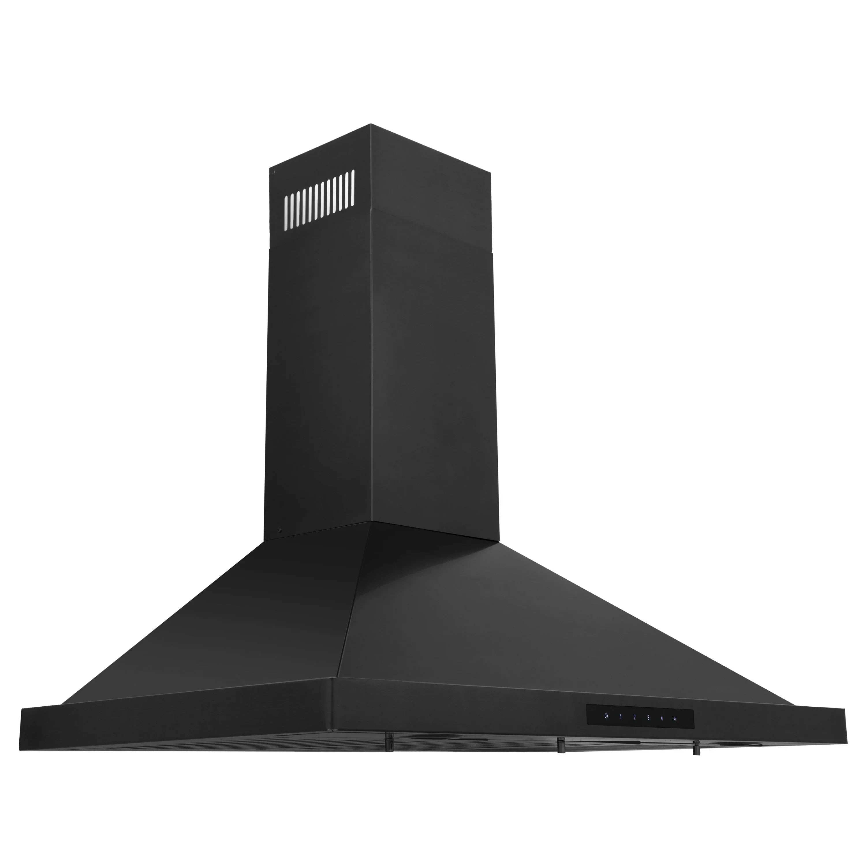 ZLINE 30 Inch Wall Mount Range Hood Convertible Vent Black Stainless Steel 4-Speed LED Lighting (BSKBN-30)