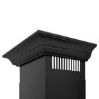 ZLINE 24 in. Wall Mount Range Hood – Convertible Vent, Black Stainless Steel, Crown Molding (BSKBNCRN-24)