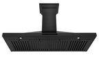 ZLINE 48 in. Wall Mount Range Hood Convertible Vent Black Stainless Steel with Crown Molding (BSKBNCRN-48)