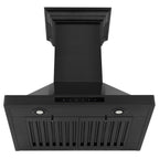 ZLINE 24 in. Wall Mount Range Hood Black Stainless Steel Bluetooth CrownSound® 400 CFM (BSKBNCRN-BT-24)