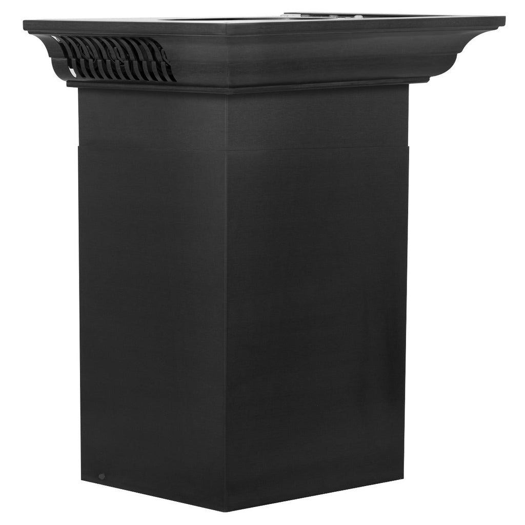 ZLINE 48 in. Wall Mount Range Hood Black Stainless Steel Bluetooth Crown Molding BSKBNCRN-BT-48