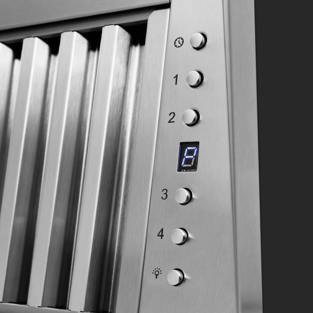 ZLINE 30 in. Wooden Wall Mount Range Hood, Rustic Black Finish, 400 CFM (355CC-30)