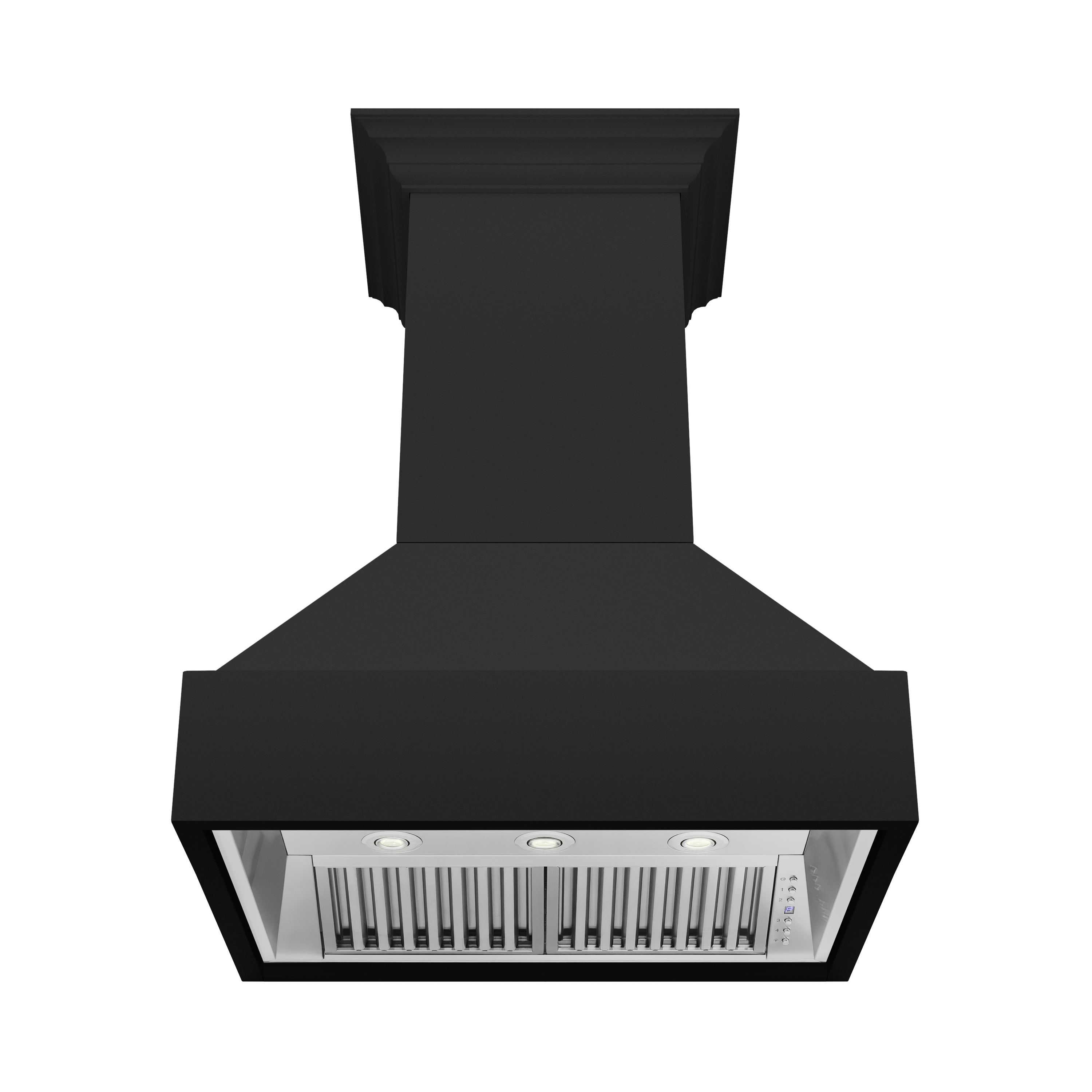 ZLINE 30 in. Wooden Wall Mount Range Hood, Rustic Black Finish, 400 CFM (355CC-30)
