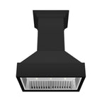 ZLINE 36 in. Wall Mount Range Hood, Wooden Rustic Black Finish, 700 CFM (355CC-36)