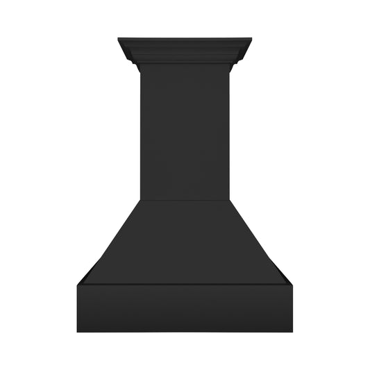 ZLINE 36 in. Wall Mount Range Hood, Wooden Rustic Black Finish, 700 CFM (355CC-36)