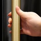 ZLINE Autograph 15" Touchstone Clear Cube Ice Maker with Drain Pump and Black Stainless Steel Door with Champagne Bronze Helix Handle, ICCDZ-BS-15-KCB