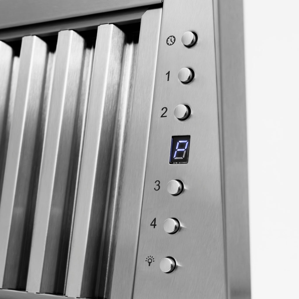 ZLINE 36 in. Wooden Wall Mount Range Hood 700 CFM Rustic Bright White Finish (355WW-36)