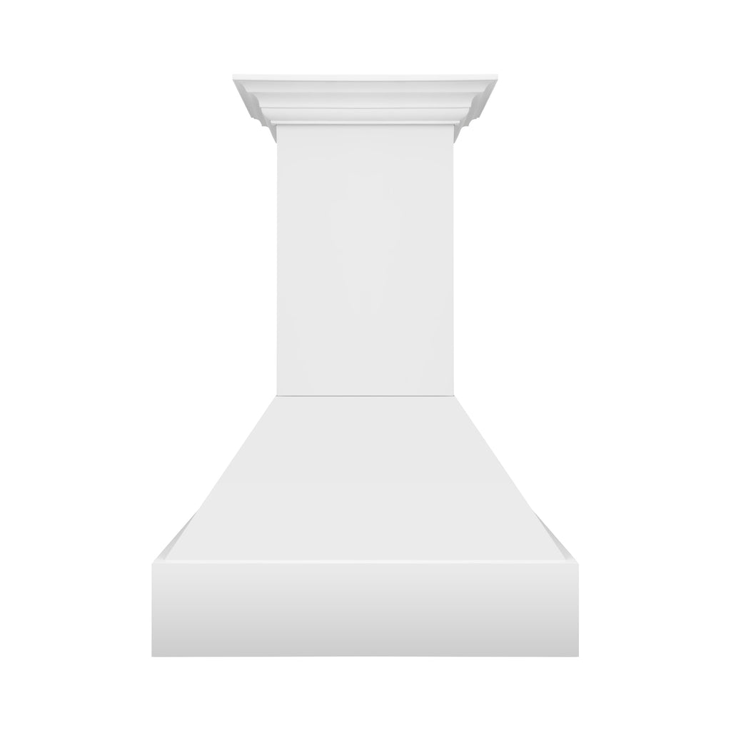 ZLINE 36 in. Wooden Wall Mount Range Hood 700 CFM Rustic Bright White Finish (355WW-36)