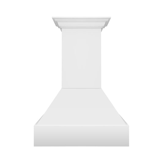 ZLINE 36 in. Wooden Wall Mount Range Hood 700 CFM Rustic Bright White Finish (355WW-36)