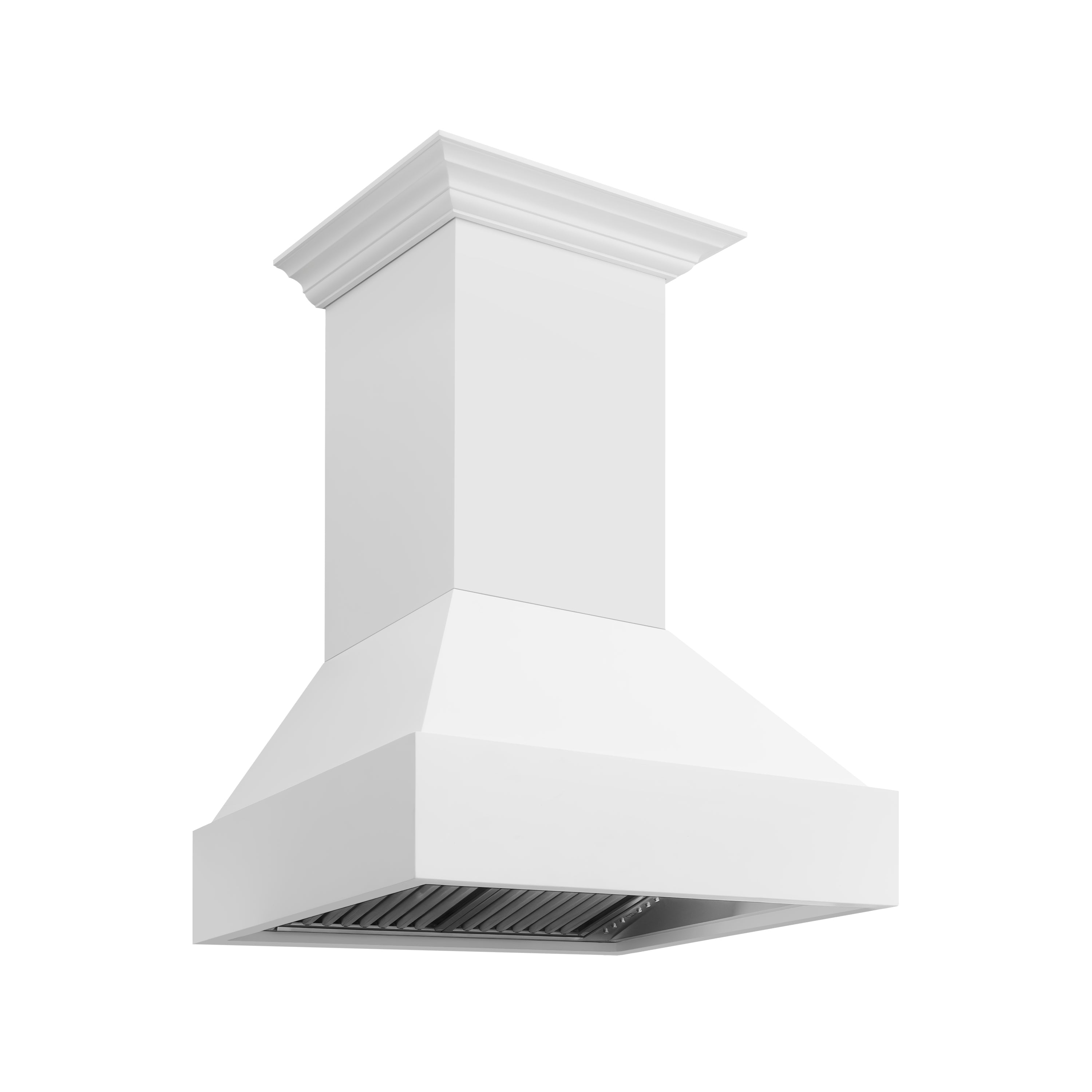 ZLINE 36 in. Wooden Wall Mount Range Hood 700 CFM Rustic Bright White Finish (355WW-36)
