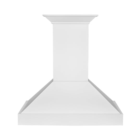 ZLINE 36 in. Wall Mount Range Hood 400 CFM Convertible Wooden Bright White Finish (KBWW-36)