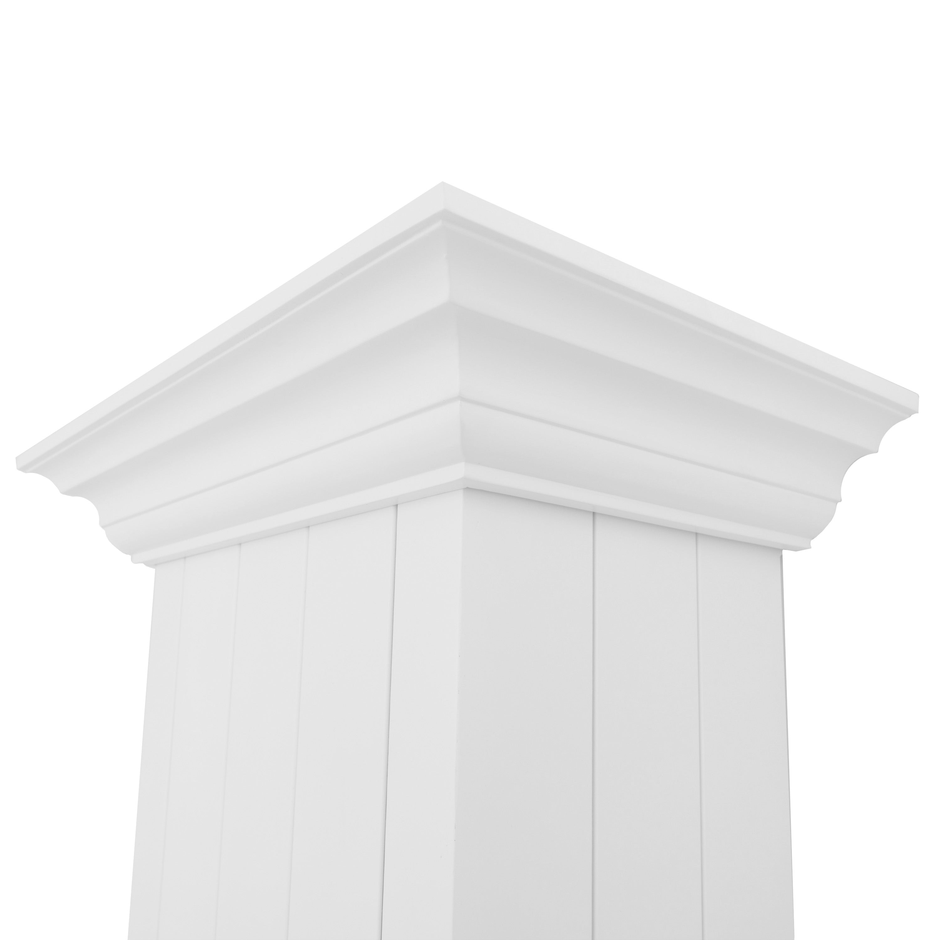 ZLINE 48 in. Wall Mount Range Hood, 400 CFM, Convertible, Wooden Shiplap Bright White Finish (KPWW-48)