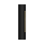 ZLINE Autograph 18" 8.6 cu. ft. Left Hinge Column Freezer in Black Stainless Steel with Graphite Gray Interior and Polished Gold Accents, RCFVLZ-BS-18-G