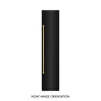 ZLINE Autograph 18" 8.6 cu. ft. Right Hinge Column Freezer in Black Stainless Steel with Graphite Gray Interior and Polished Gold Accents, RCFVRZ-BS-18-G