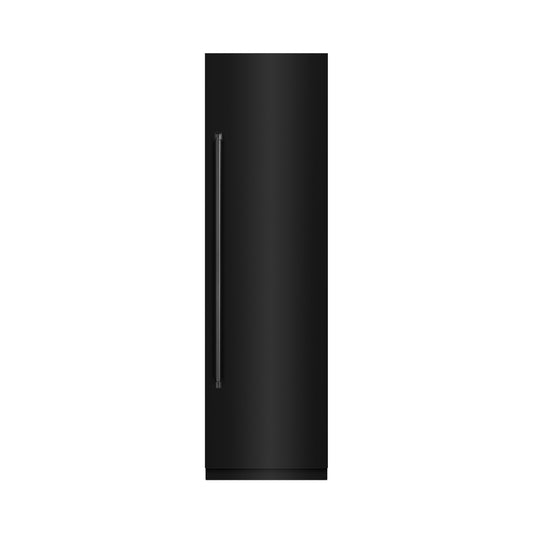 ZLINE 24 in. Column Refrigerator, 12.5 Cu. Ft., Black Stainless Steel with Graphite Gray Interior (RCRV-BS-24)