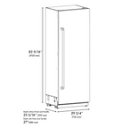 ZLINE 30 in. Column Refrigerator 16.7 cu. ft. Black Stainless Steel Graphite Gray Interior Champagne Bronze Accents (RCRVZ-BS-30-CB)