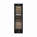 ZLINE 24" 12.4 cu. ft. Triple Zone 100 Bottle Column Wine Cooler in Black Stainless Steel, RCWV-BS-24