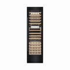 ZLINE 24" 12.4 cu. ft. Triple Zone 100 Bottle Column Wine Cooler in Black Stainless Steel, RCWV-BS-24
