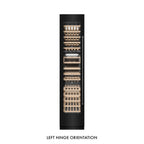 ZLINE 18" 9.0 cu. ft. Triple Zone 68 Bottle Left Hinge Column Wine Cooler in Black Stainless Steel, RCWVL-BS-18