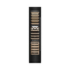 ZLINE 18" 9.0 cu. ft. Triple Zone 68 Bottle Left Hinge Column Wine Cooler in Black Stainless Steel, RCWVL-BS-18