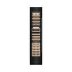 ZLINE 18" 9.0 cu. ft. Triple Zone 68 Bottle Left Hinge Column Wine Cooler in Black Stainless Steel, RCWVL-BS-18