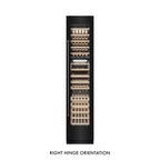 ZLINE 18" 9.0 cu. ft. Triple Zone 68 Bottle Right Hinge Column Wine Cooler in Black Stainless Steel, RCWVR-BS-18