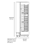 ZLINE Autograph 24" 12.4 cu. ft. Triple Zone 100 Bottle Column Wine Cooler in Black Stainless Steel and Champagne Bronze Accents, RCWVZ-BS-24-CB
