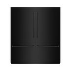ZLINE 72 in. French Door Built-In Bottom Freezer Refrigerator 39.6 Cu. Ft. Water Dispensers, Ice Makers, Black Stainless Steel, Graphite Gray Interior (GRBIT-BS-72)