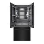 ZLINE 36 in. French Door Built-In Bottom Freezer Refrigerator 19.6 cu. ft. Water Dispenser Ice Maker Black Stainless Steel Graphite Gray Interior (GRBIV-BS-36)