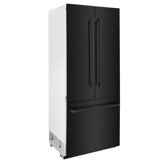 ZLINE 36 in. Built-In Refrigerator 19.6 cu. ft. Internal Water & Ice Dispenser Black Stainless Steel (RBIV-BS-36)