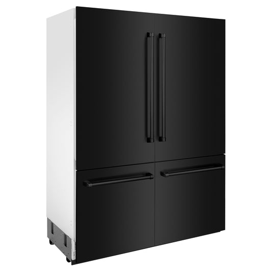 ZLINE 60-Inch Built-In Refrigerator 32.2 cu. ft. Black Stainless Steel Internal Water & Ice Dispenser (RBIV-BS-60)