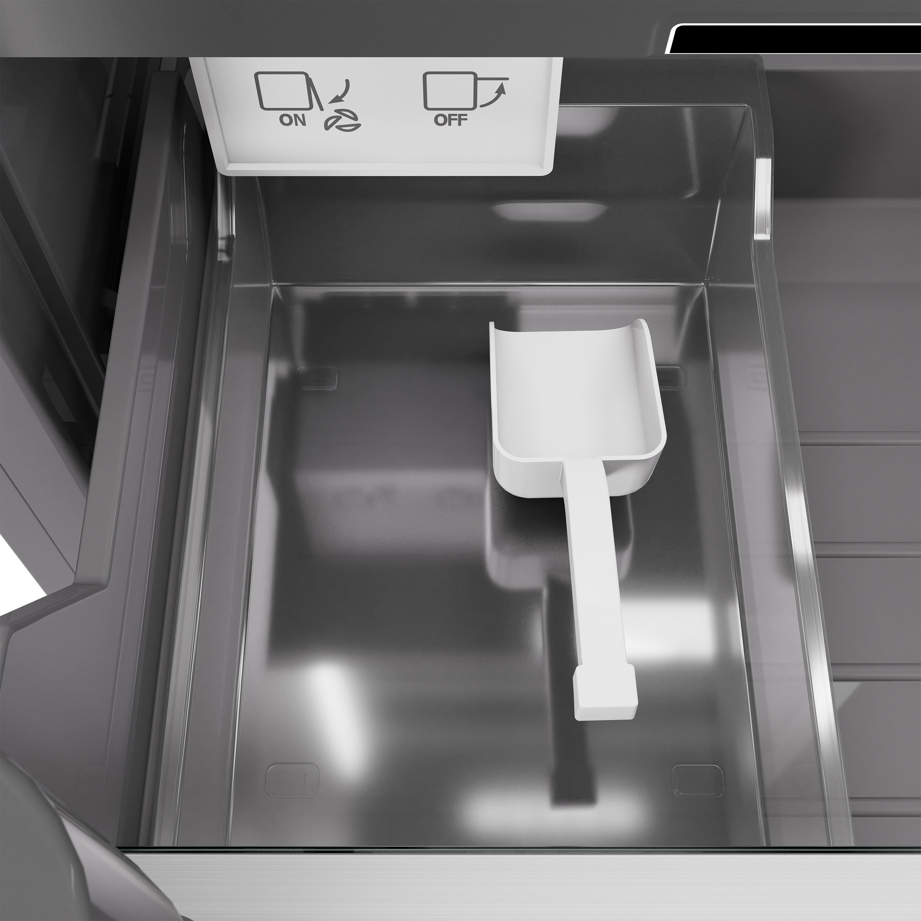 ZLINE Autograph 18" 8.6 cu. ft. Right Hinge Column Freezer in Satin Stainless Steel with Graphite Gray Interior and Polished Gold Accents, RCFVRZ-SN-18-G