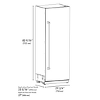 ZLINE 30 in. Column Refrigerator 16.7 Cu. Ft. Satin Stainless Steel with Graphite Gray Interior (RCRV-SN-30)