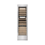 ZLINE 24" 12.4 cu. ft. Triple Zone 100 Bottle Column Wine Cooler in Satin Stainless Steel, RCWV-SN-24